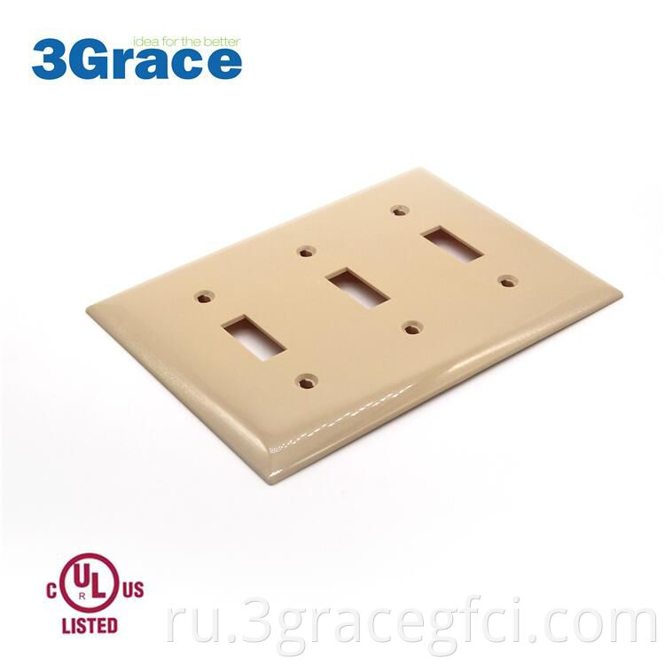 3 Gang Switch Cover Plate Ivory1